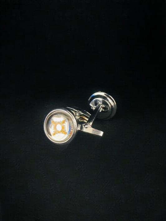 Silver Gold Cuff Links